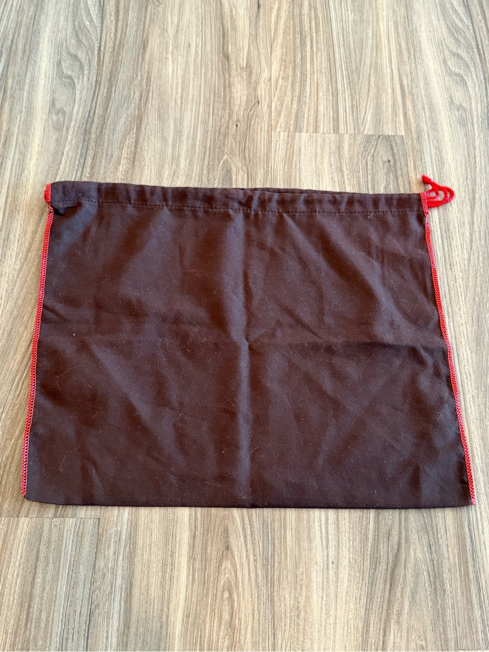 COACH Brown Dust Bag with Red Trim and Drawstring 16” x 13.5” - Picture 3 of 7